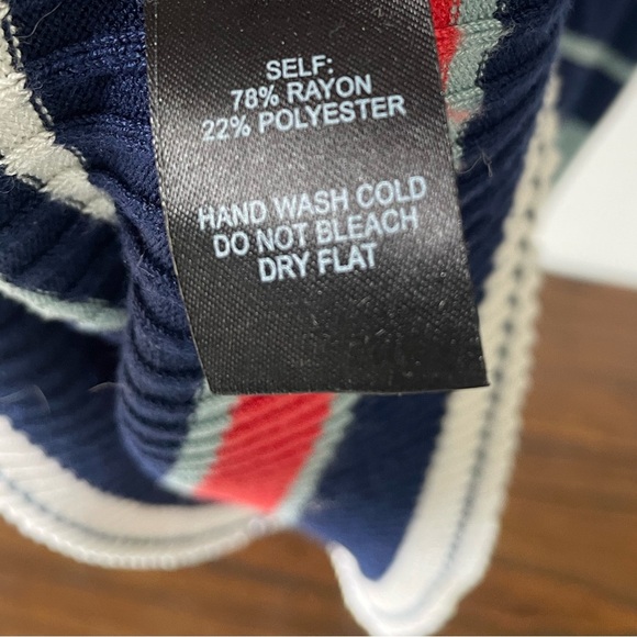 Lulu’s, women’s large, ribbed striped high neck sleeveless mini dress - Picture 6 of 6